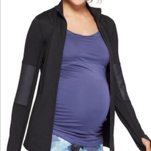 Isabel Maternity Black Zip Up